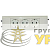 Механизм розетки 3-м СП 6мод. Mosaic 16А IP40 3х2P+E с заземл. безвинт. клеммы с суппортом для кабель-канала DLP бел. Leg 