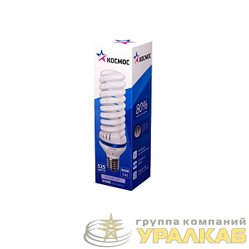 Лампа люминесцентная компакт. SPC 105Вт E40 спиральная 4000К КОСМОС 