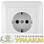 Розетка 1-м СП Прима 16А IP20 250В с заземл. защ. шторки бел. (розн. упак.) SchE 
