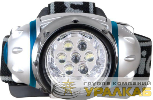 Фонарь налобный LED5310-7F3 (7LED 3 режима; 3хR03 в комплекте; метал.) Camelion 