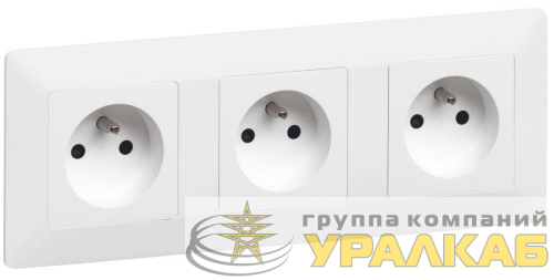 Рамка 3-м Valena Life универсальная бел. Leg 