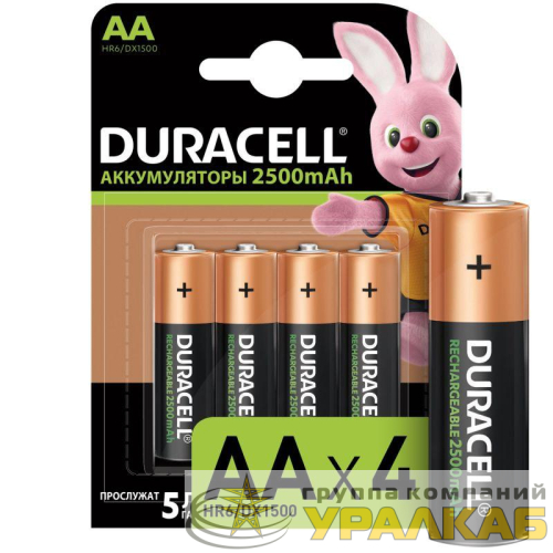 Аккумулятор HR6-4BL 2400мА.ч предзаряжен. (блист.4шт) Duracell 