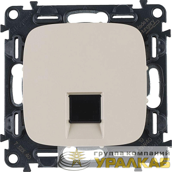 Механизм розетки компьютерной 1-м Valena Allure RJ45 кат.5E UTP с лицевой панелью сл. кость Leg 