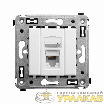 Розетка компьютерная 1-м СП Avanti "Белое облако" RJ45 кат.5E DKC 