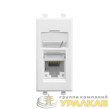 Розетка компьютерная 1мод. Avanti "Белое облако" RJ45 кат.5E модульная DKC 