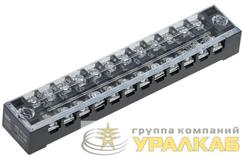 Блок зажимов БЗН ТВ-1512 1.5кв.мм 15А 12 пар IEK 