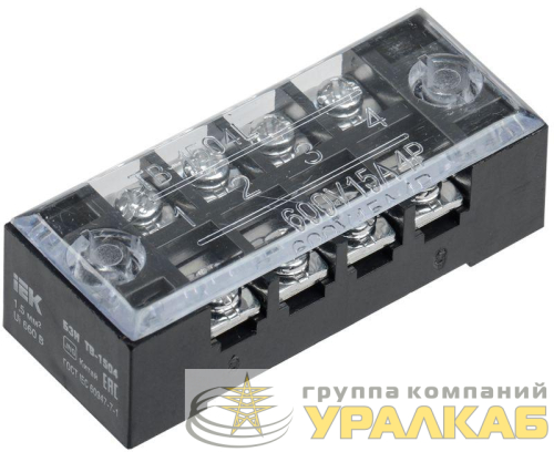 Блок зажимов БЗН ТВ-1504 1.5кв.мм 15A 4 пары IEK 
