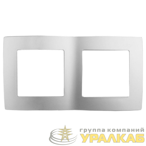 Рамка 2-м 12-5002-03 алюм. ЭРА 