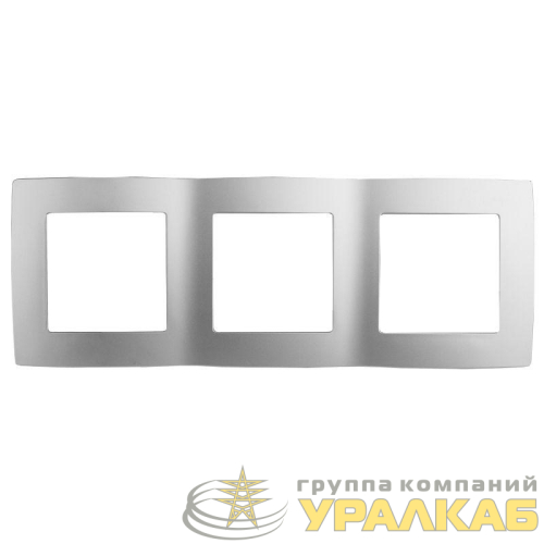 Рамка 3-м 12-5003-03 алюм. ЭРА 
