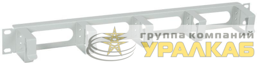 Органайзер кабельный 19 дюйм 1U 5 колец сер. ITK 