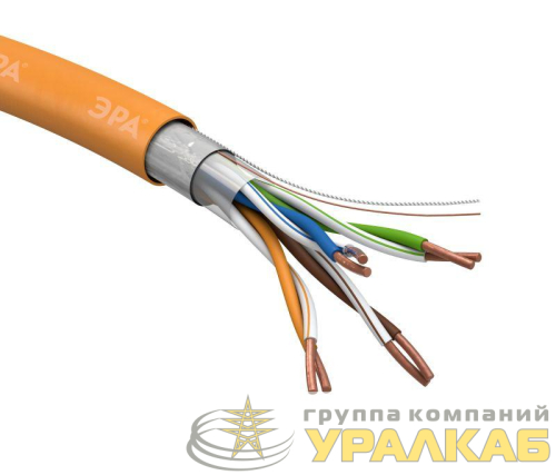 Кабель витая пара F/UTP 4х2х24 AWG Cat5e CU нг(А) HF (уп.305м) ЭРА 