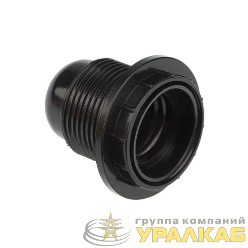 Патрон E27 карболитовый с кольцом черн. с этикеткой Rexant 