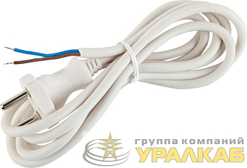 Шнур для бра 1.8м ШВВП 2х0.75 бел. UX-ШВВП-2х0.75-1.8m-W ЭРА 