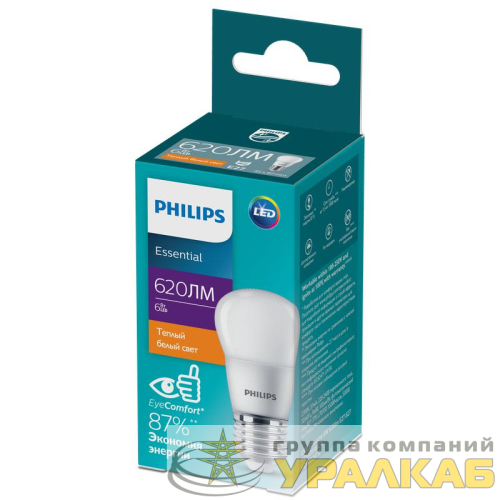 Лампа светодиодная ESS LEDLustre 6Вт P45FR 620лм E27 827 PHILIPS 