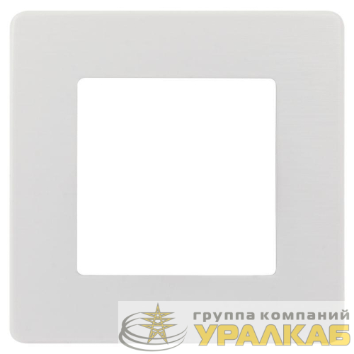 Рамка 1-м 12-5101-01 сатин бел. Эра 