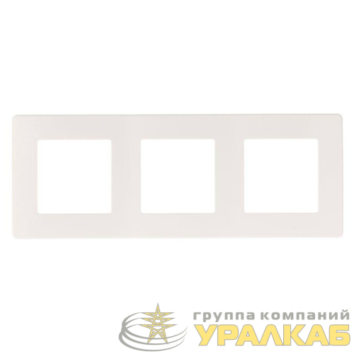 Рамка 3-м 12-5103-01 сатин бел. Эра 