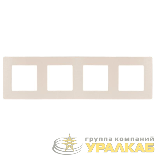 Рамка 4-м 12-5104-02 сатин сл. кость Эра 