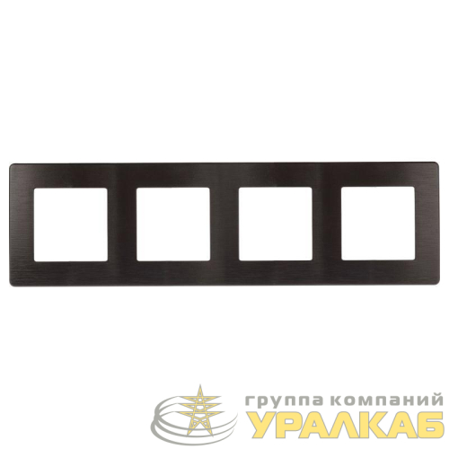 Рамка 4-м 12-5104-05 сатин антрацит Эра 