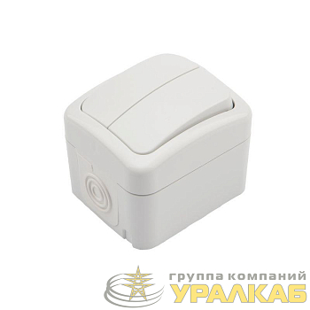 Выключатель 2-кл. ОП Mini OG IP54 бел. Kranz 