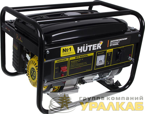 Бензогенератор DY4000L 1ф 3000Вт ручной стартер HUTER 