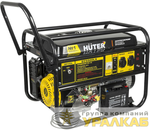 Бензогенератор DY6500LX 1ф 5000Вт электростартер HUTER 