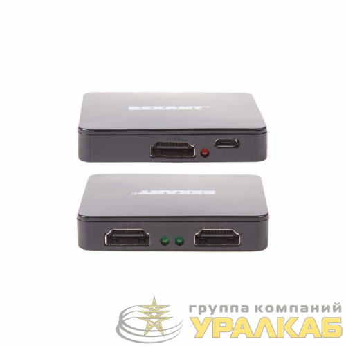 Делитель HDMI 1х2 пластиковый корпус Rexant 