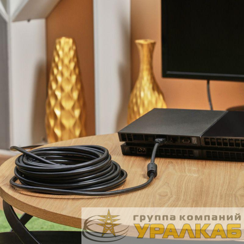 Шнур HDMI - HDMI gold 15м с фильтрами (PE bag) PROCONNECT 