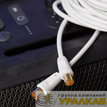 Шнур TV Plug - TV Jack 15м бел. Rexant 