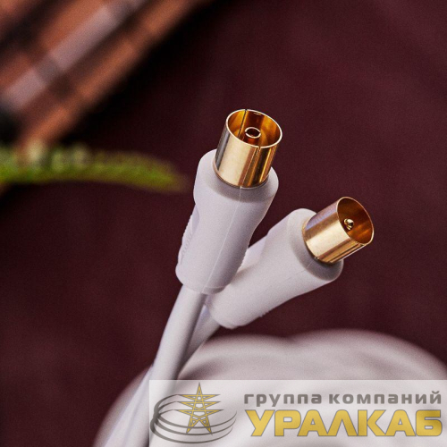 Шнур TV Plug - TV Jack 7м бел. Rexant 