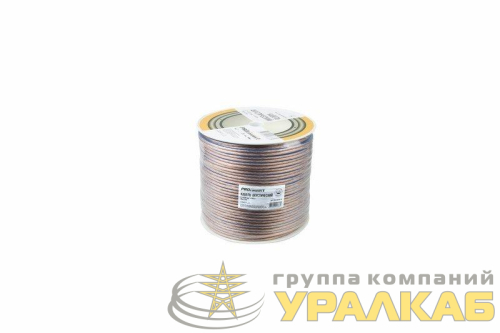 Кабель Stereo 2х6 BLUELINE прозр. (уп.100м) PROCONNECT 