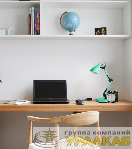 Светильник настольный KD-331 C16 230В 40Вт E27 мятн. Camelion 