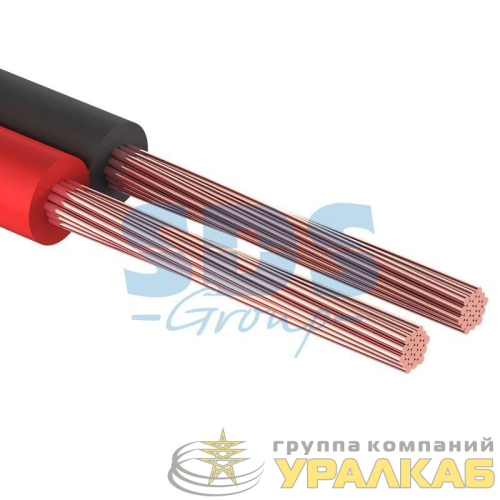 Кабель Stereo 2х0.50 красн./черн. (уп.5м) Rexant 