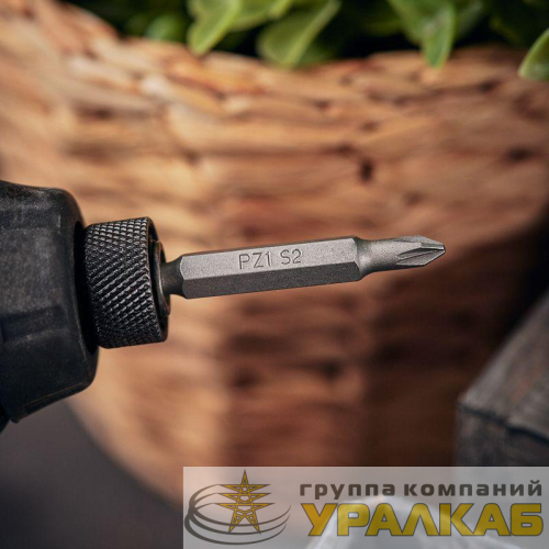 Бита PZ1х50мм для шуруповерта сталь S2 (уп.5шт) (лента) Kranz 