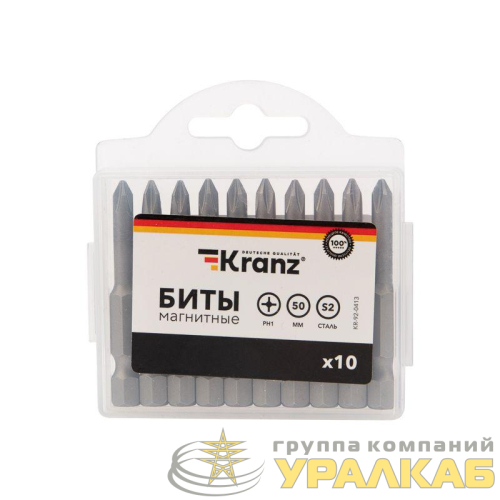 Бита PH1х50мм для шуруповерта (уп.10шт) Kranz 