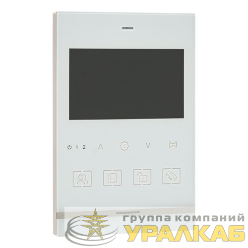 Видеодомофон IPV-01 бел. 4''TFT 4пр. 2 канала IP20 EKF 