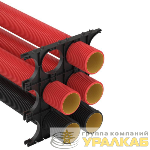 Держатель расстояния (кластер) тройной d110мм для двустенных труб с фиксацией DKC 
