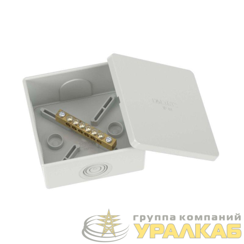 Коробка уравнивания потенциалов 6 зажимов 6 вводов д.20мм 80х80х40мм IP44 DKC 