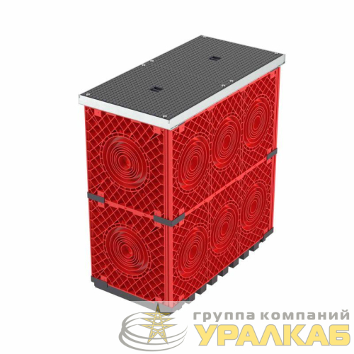 Колодец пластиковый для кабельной канализации с крышками 750х375х750 DKC 