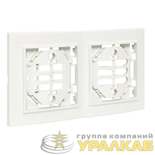 Рамка 2-м Минск вертикальная бел. Basic EKF 