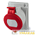 Розетка скрыт. уст. 32А 400В 3P+E с наклоном IP44 пруж. зажим. DKC 