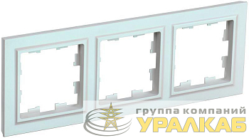 Рамка 3-м BRITE РУ-3-БрЖ жемчуж. IEK 