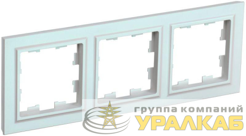 Рамка 3-м BRITE РУ-3-БрЖ жемчуж. IEK 