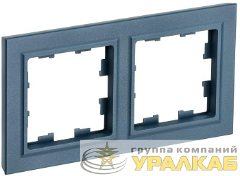 Рамка 2-м BRITE РУ-2-БрМ маренго IEK 