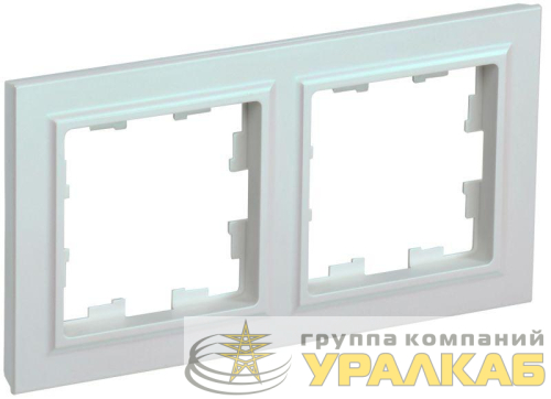 Рамка 2-м BRITE РУ-2-БрЖ жемчуж. IEK 