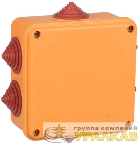 Коробка распаячная огнестойкая ПС 100х100х50 6P 6кв.мм IP55 6 вводов IEK 