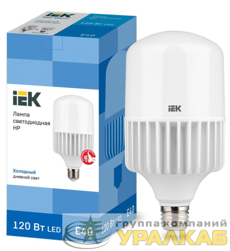 Лампа светодиодная HP 120Вт 6500К E40 230В IEK 