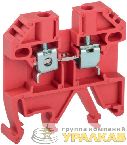 Клемма винтовая КВИ-2.5кв.мм красн. IEK 