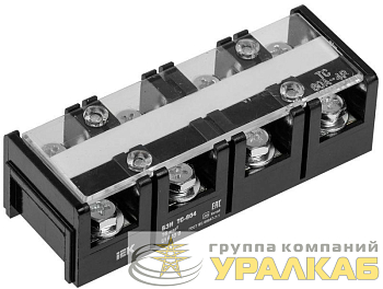 Блок зажимов БЗН ТС-604 16кв.мм 60A 4 пары IEK 