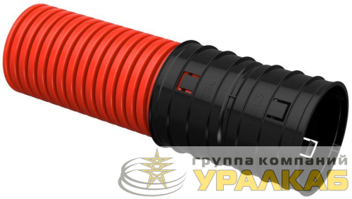 Труба гофрированная двустенная ПНД жесткая d125мм (уп.6м) ELASTA IEK 