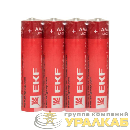 Элемент питания алкалиновый AAA/LR03 (уп.4шт) EKF 